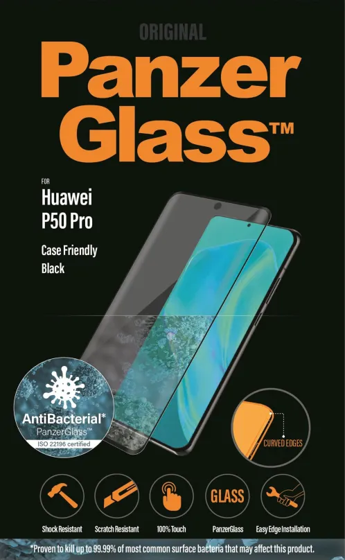 Ochranné sklo PanzerGlass Premium Antibacterial pre Huawei P50 Pro