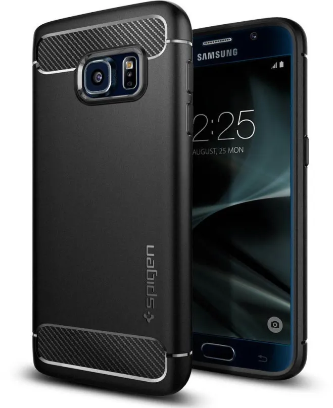 Kryt na mobil SPIGEN Rugged Armor Black Samsung Galaxy S7, pre Samsung Galaxy S7, materiál