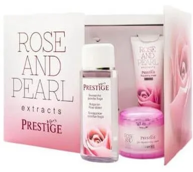 Darčeková kozmetická sada Prestige Rose and Pearl Sada Prestige s ružovým olejom a perlami 260 ml