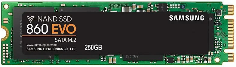 SSD disk Samsung 860 EVO M.2 250 GB, M.2 (SATA), TLC (Triple-Level Cell), rýchlosť čítania