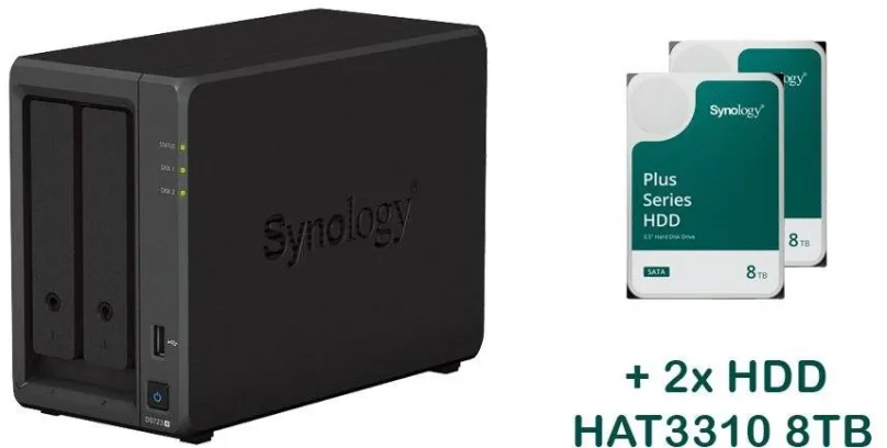 NAS Synology DS723+ 2x HAT3310-8T (16TB)