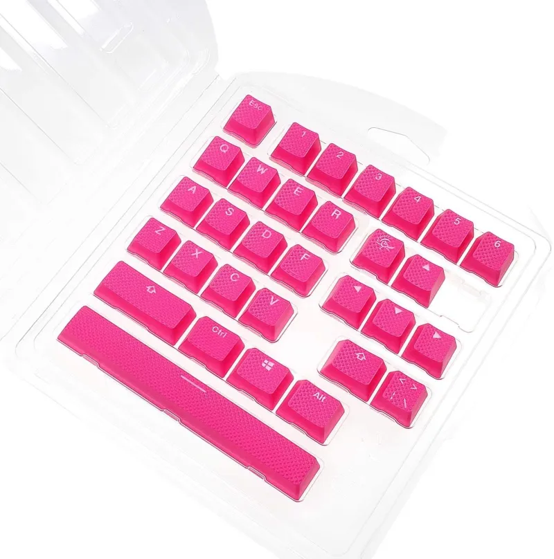 Náhradné klávesy Ducky Rubber Keycap Set, 31 kláves, Double-Shot Backlight - ružová