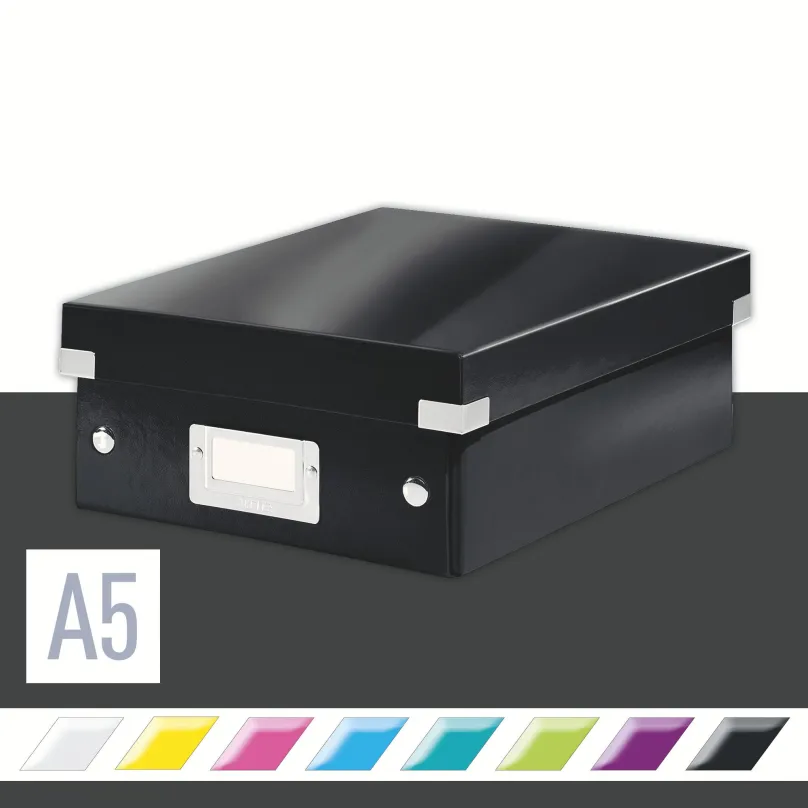 Archivačná krabica LEITZ WOW Click & Store A5 22 x 10 x 28.2 cm, čierna
