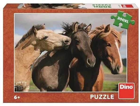 Puzzle Dino farebné kone 300 xl puzzle