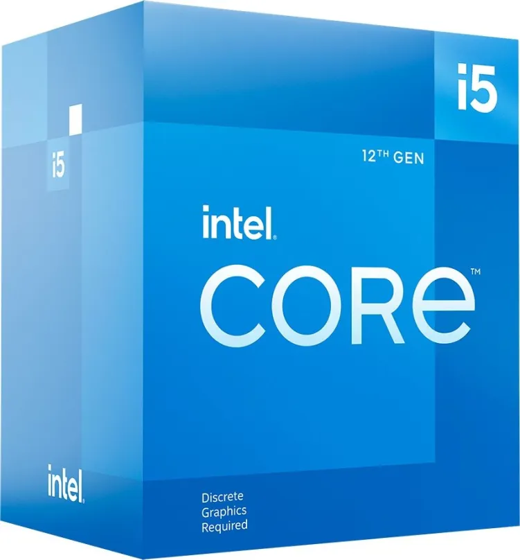 Procesor Intel Core i5-12400F, 6 jadrový, 12 vlákien, 2,5 GHz (TDP 117W), Boost 4,4 GHz, 1