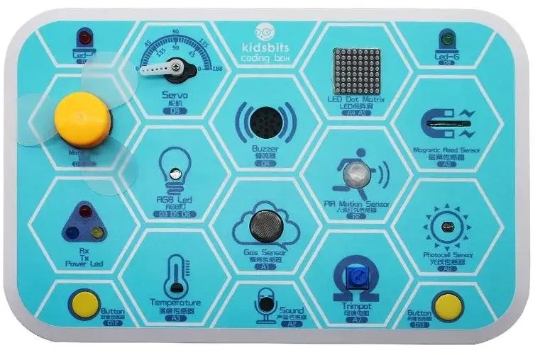 Stavebnica Keyestudio Arduino KidsBits multi-purpose Coding Box sada