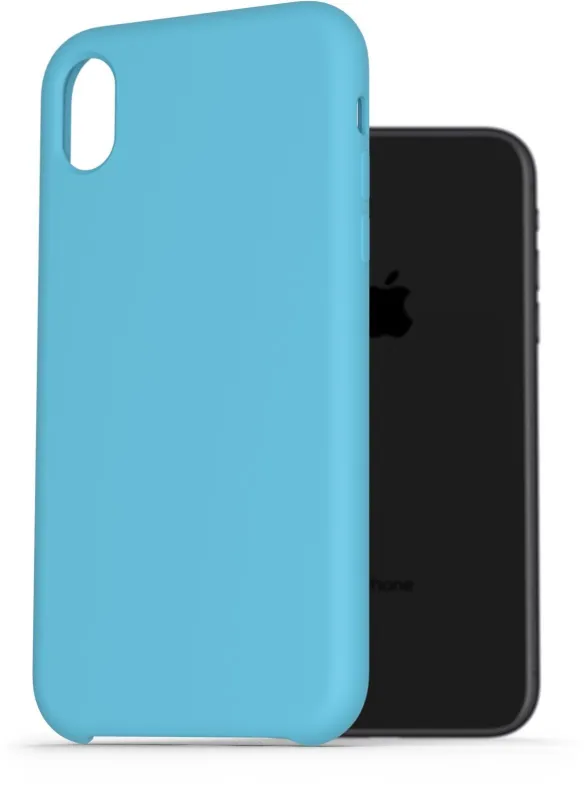 Kryt na mobil AlzaGuard Premium Liquid Silicone Case pre iPhone Xr modré