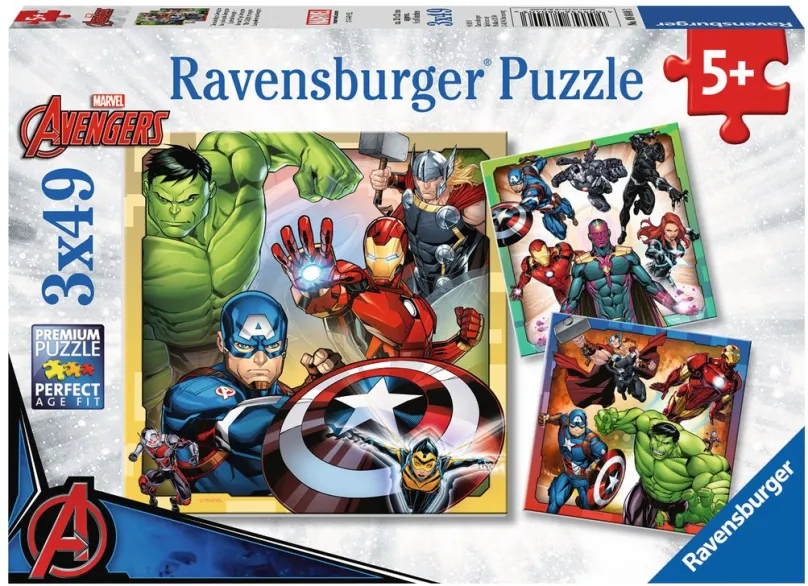 Puzzle Ravensburger 80403 Disney Marvel Avengers, 147 dielikov v balení, téma filmy a seri