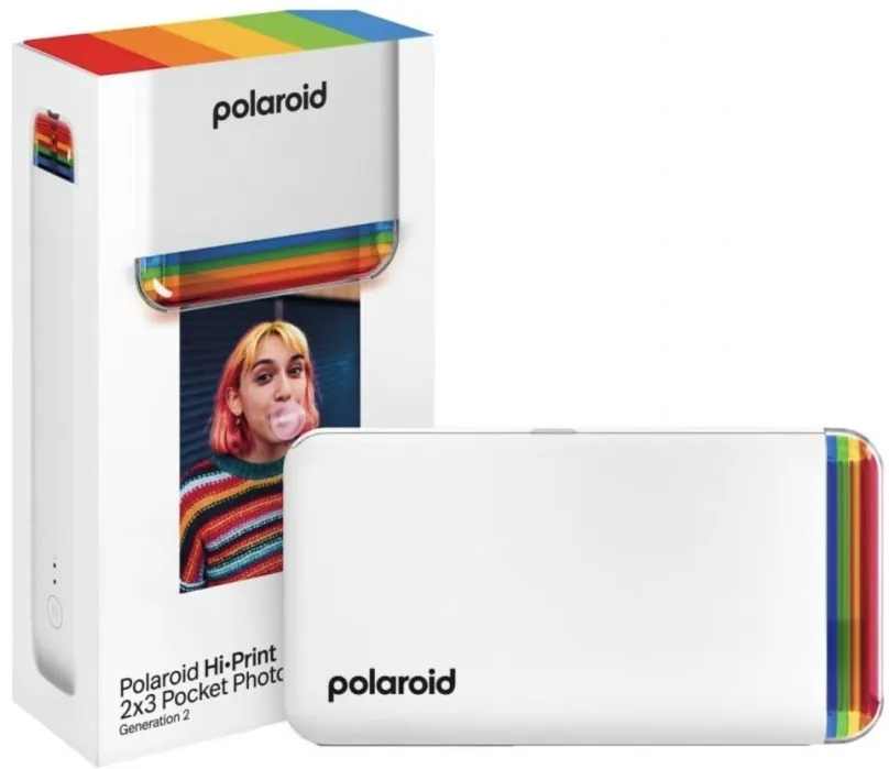 Termosublimačná tlačiareň Polaroid Hi-Print 2x3 Pocket Photo Printer Generation 2 White