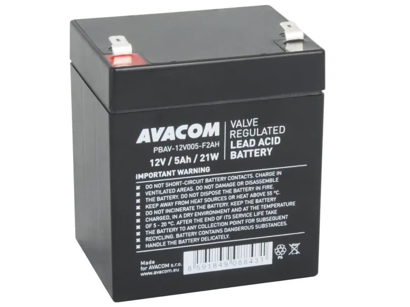 Batéria pre záložné zdroje AVACOM batéria 12V 5Ah F2 HighRate