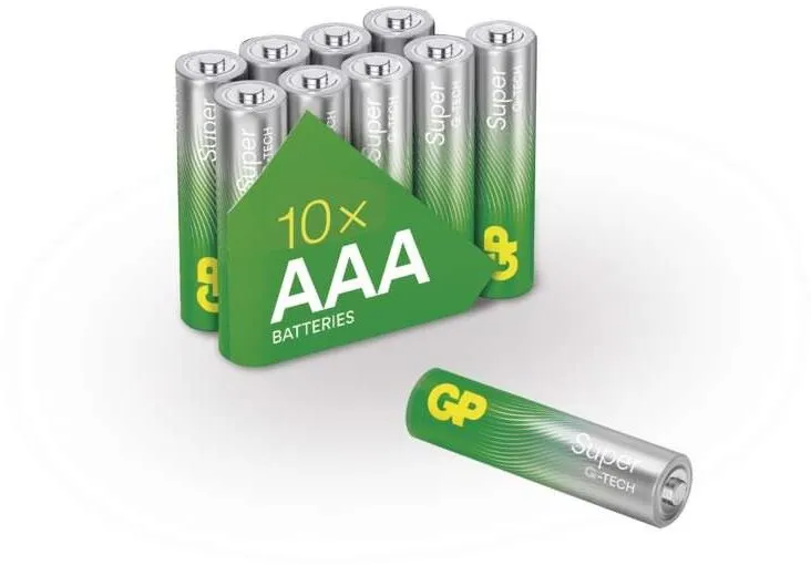 Jednorazová batéria GP Alkalická batéria Super AAA (LR03), 10 ks
