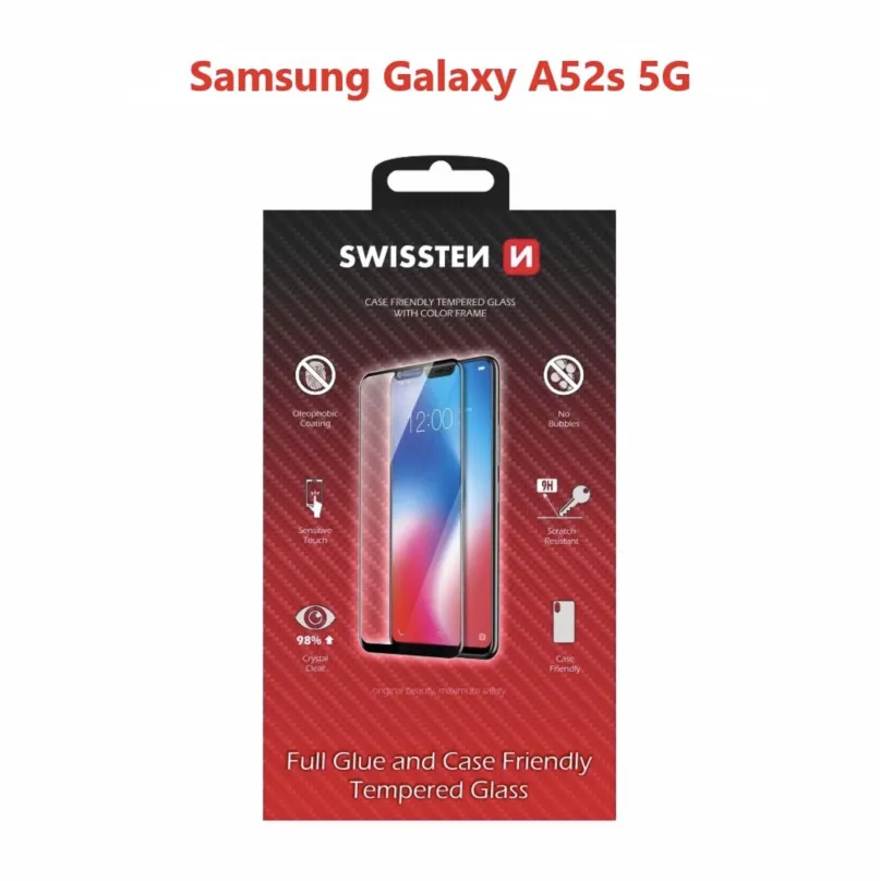 Ochranné sklo Swissten Case Friendly pre Samsung Galaxy A52s 5G čierne