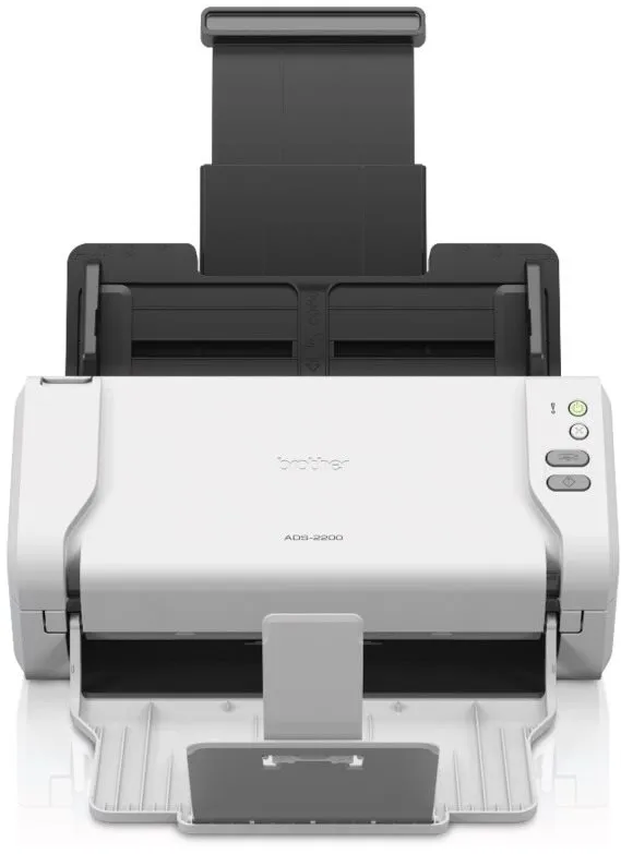 Skener Brother ADS-2200, A4, stolný, prieťahový a dokumentový skener, s podávačom, duplex,