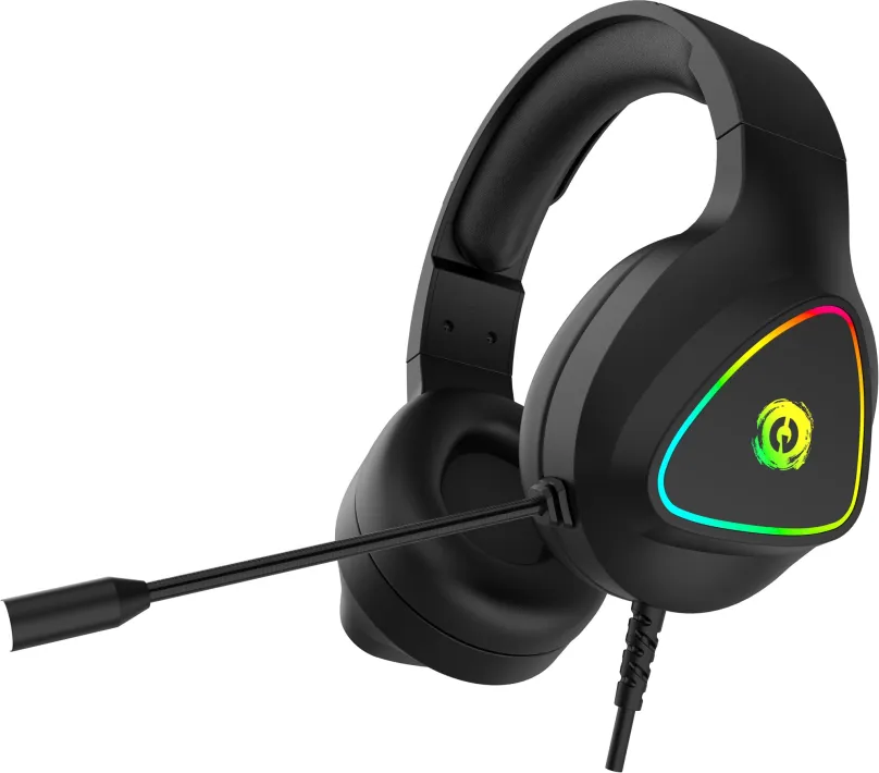 CANYON Herný headset Shadder GH-6, LED, PC/PS4/Xbox, Deep bass, kábel 2m, USB + 2x3, 5F TRS jack + rozbočovač