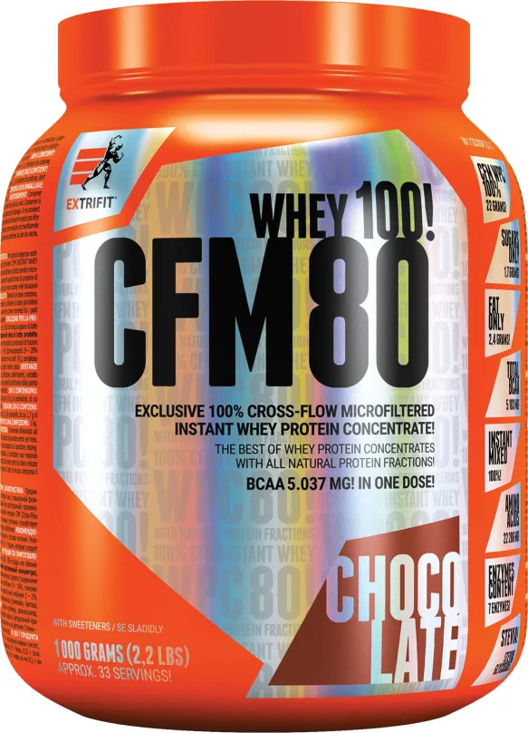 Proteín Extrifit CFM Instant WHEY 80, 1000g, chocolate