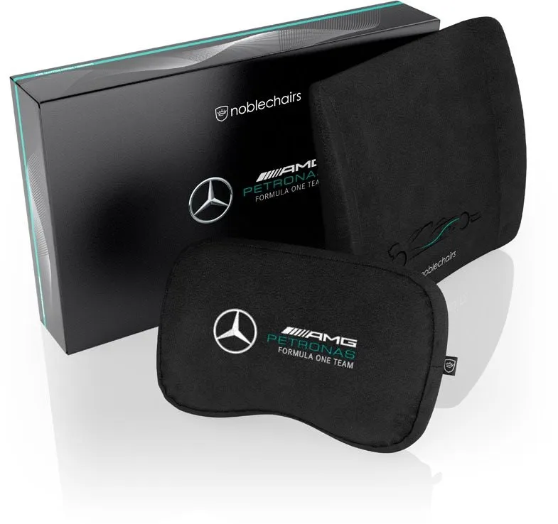 Bedrová opierka Noblechairs Memory Foam Cushion Set, Mercedes-AMG Petronas Formula One Team Edition