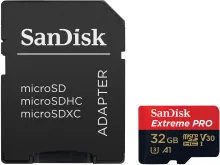 Pamäťová karta SanDisk MicroSDHC 32GB Extreme Pro + SD adaptér