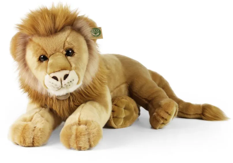 Plyšák RAPPA Plyšový lev 60 cm, Eco-Friendly, lev, s výškou 30 cm, vhodný pre deti od naro