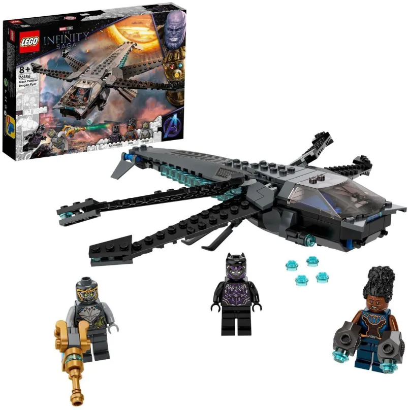 LEGO stavebnica LEGO® Marvel Avengers 76186 Black Panther a dračie lietadlo