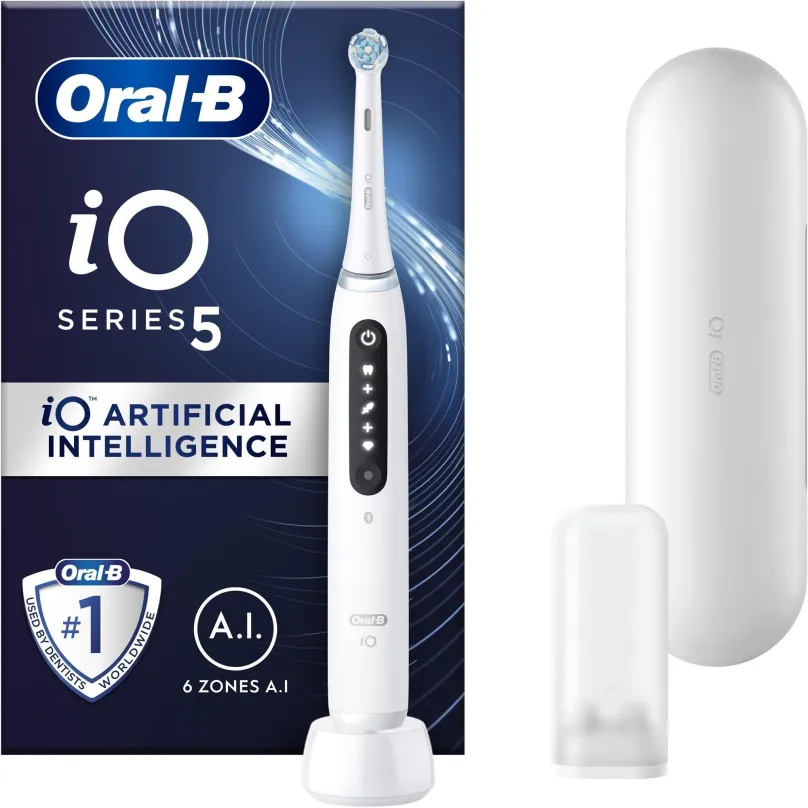 Elektrická zubná kefka Oral-B iO Series 5 White magnetická zubná kefka