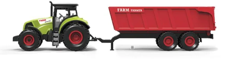Auto Rappa traktor plastový so zvukom a svetlom s červenou vlečkou