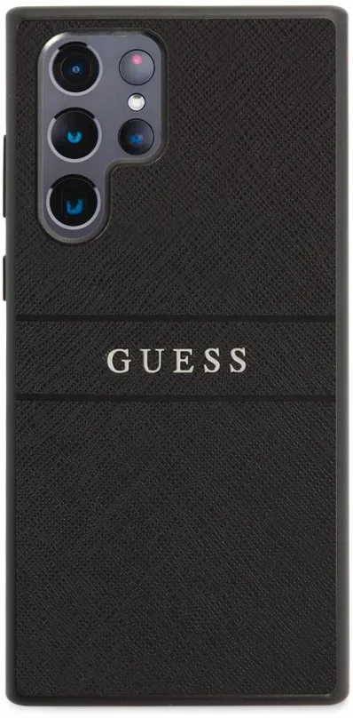 Kryt na mobil Guess PU Leather Saffiano Zadný Kryt pre Samsung Galaxy S22 Ultra Black