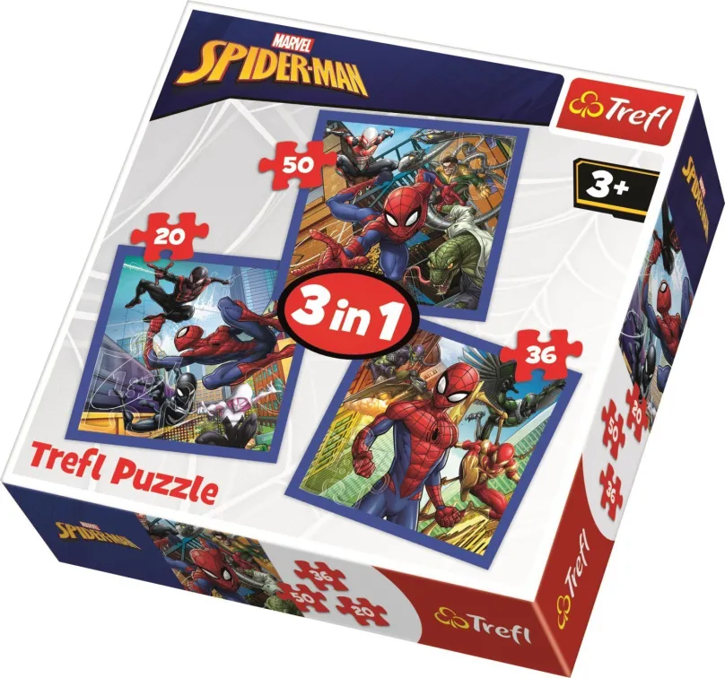 Puzzle Trefl Puzzle Spiderman 3v1 (20,36,50 dielikov)