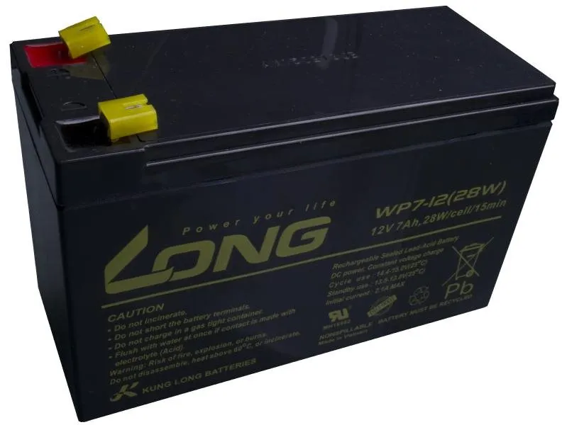 Nabíjacie batérie Long 12V 7Ah olovený akumulátor F1 (WPS7-12)