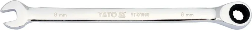 Kľúč YATO Kľúč očkoplochý račňový 6 mm