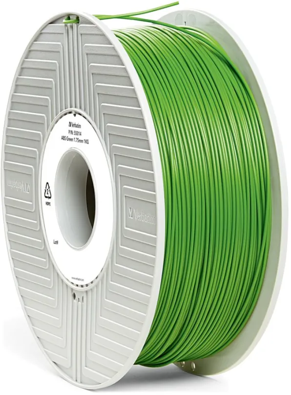 Filament Verbatim ABS 1.75mm 1kg zelená, materiál ABS, priemer 1,75mm s toleranciou 0,05mm
