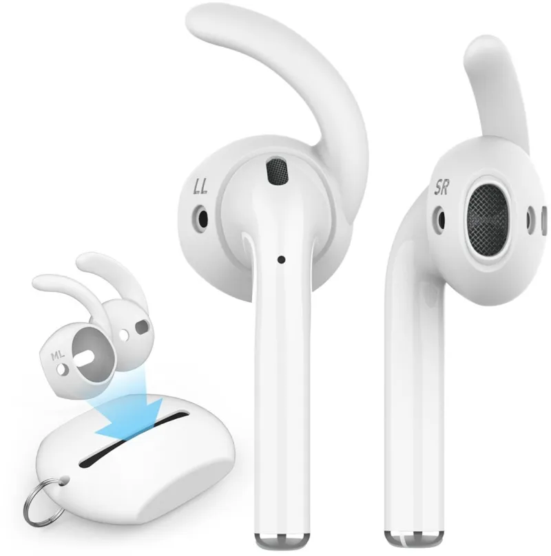 Náušníky na slúchadlá AhaStyle AirPods EarHooks 3 páry biela