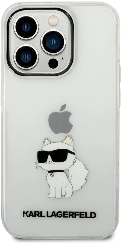 Kryt pre mobil Karl Lagerfeld IML Choupette NFT Zadný Kryt pre iPhone 14 Pre Transparent