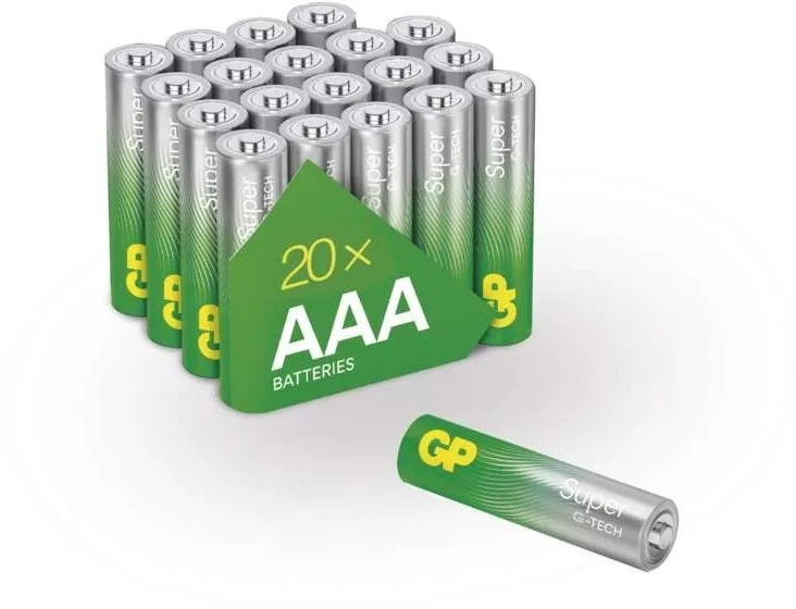 Jednorazová batéria GP Alkalická batéria Super AAA (LR03), 20 ks
