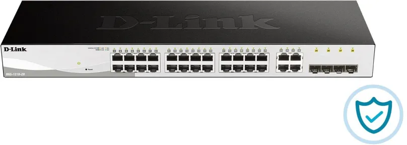 Switch D-Link DGS-1210-28, do racku, 24x RJ-45, 4x SFP, 24x 10/100/1000Base-T, L2, l3 (sme