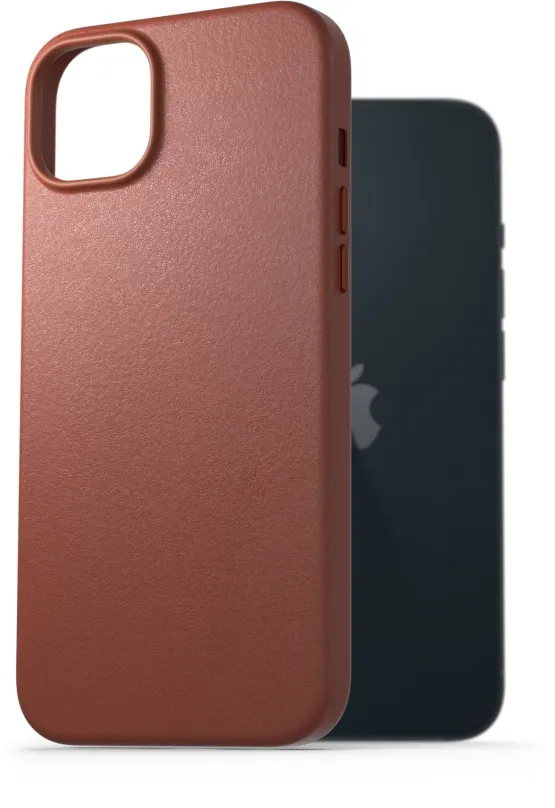 Kryt na mobil AlzaGuard Genuine Leather Case pre iPhone 14 hnedé