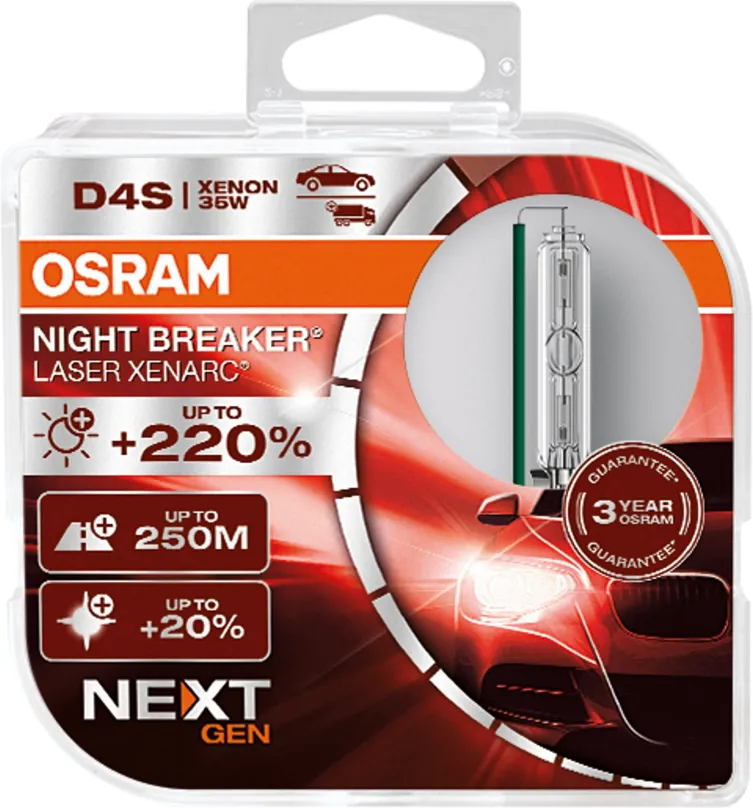 Xenónová výbojka Osram Xenarc D4S Night Breaker Laser Next. gén+220% Duo Box