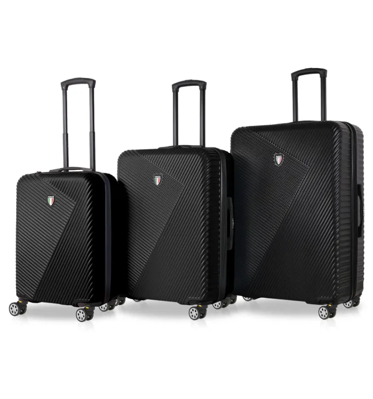 Súprava cestovných kufrov TUCCI T-0118/3 ABS - čierna