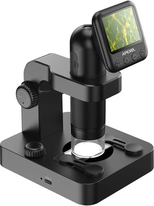 Mikroskop Apexel Mini Mini handheld 400-1200X Microscope camera lens kit with stand, screen, LED Light, micros