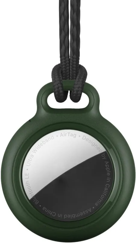 AirTag pútko RhinoTech uzamykateľné púzdro s pútkom pre Apple AirTag tmavo zelená