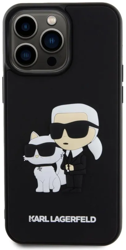 Kryt pre mobil Karl Lagerfeld 3D Rubber Karl and Choupette Zadný Kryt pre iPhone 14 Pro Max Black