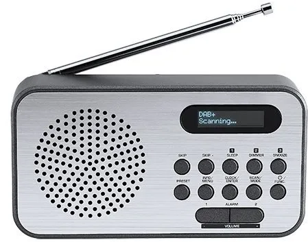 Rádio Thomson RT225DAB, klasické, prenosné, DAB+, FM a RDS tuner so 60 predvoľbami, výstup