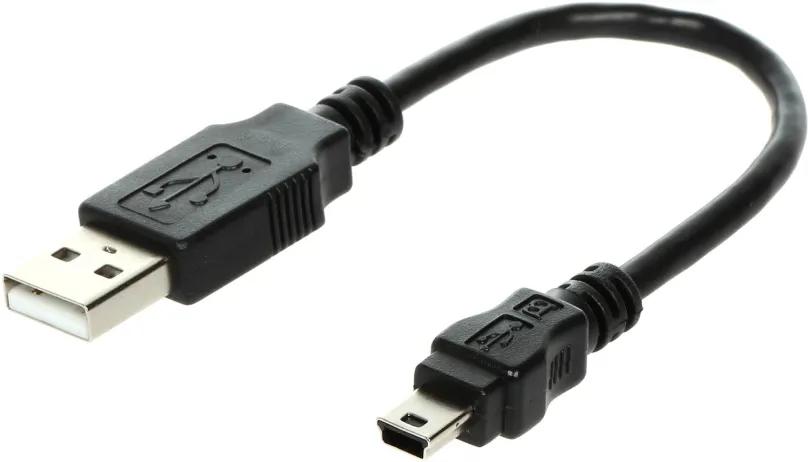 Dátový kábel OEM USB A-MINI 5-pin čierny, 0.15