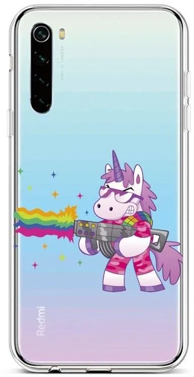 Kryt na mobil TopQ Xiaomi Redmi Note 8 silikón Rainbow Gun 44585
