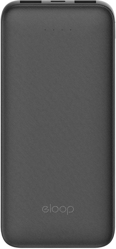 Powerbanka Eloop E33 10000mAh, čierna, 10000 mAh - celkový výkon 12 W, 2 výstupy: 2x USB-A