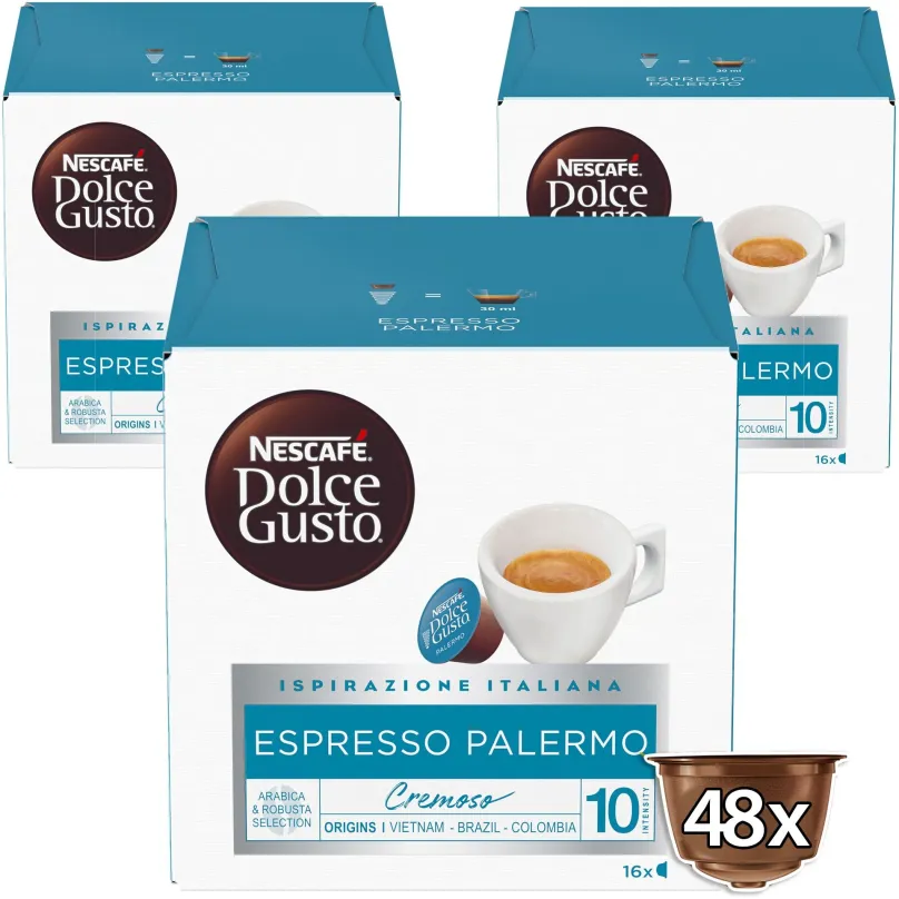 Kávové kapsule NESCAFÉ® Dolce Gusto® Espresso Palermo kartón 3x16 ks