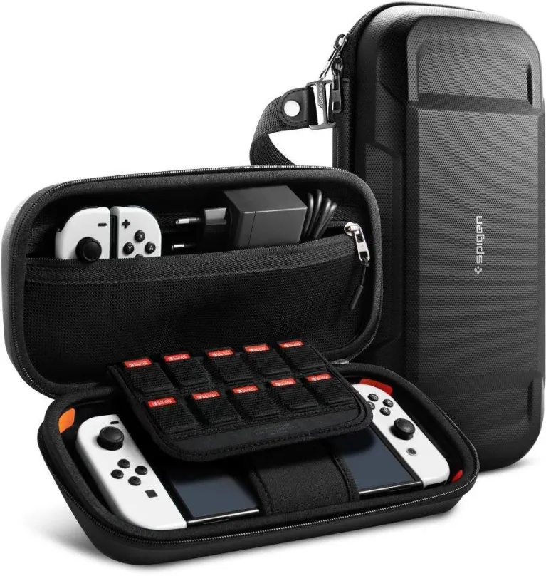 Obal na Nintendo Switch Spigen Rugged Armor Pre Pouch Black Nintendo Switch/Switch OLED