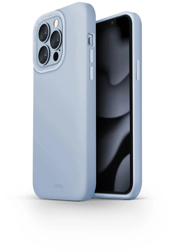 Kryt na mobil UNIQ Hybrid Lino Hue kryt s MagSafe pre iPhone 13 Pre svetlo modrý