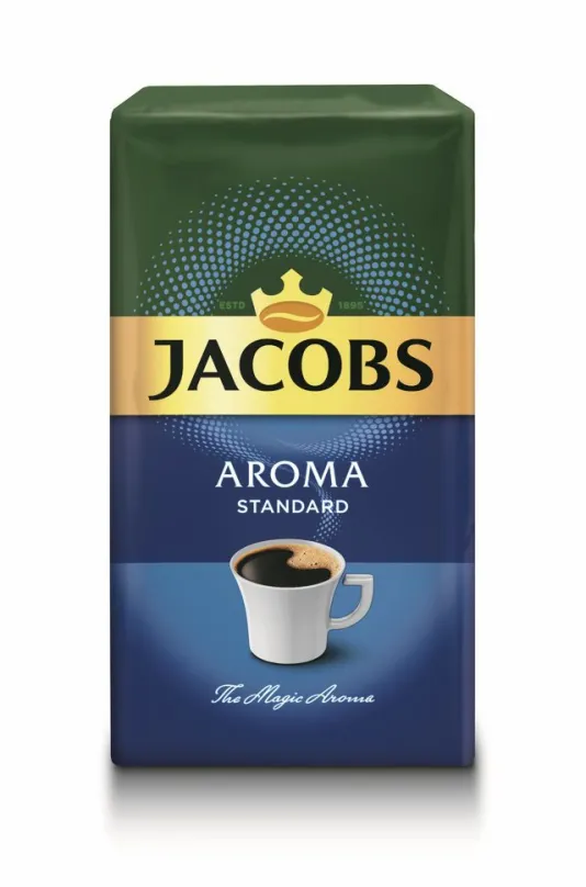 Káva Jacobs Aroma Standard, mletá káva, 250g, mletá, zmes kávových odrôd,