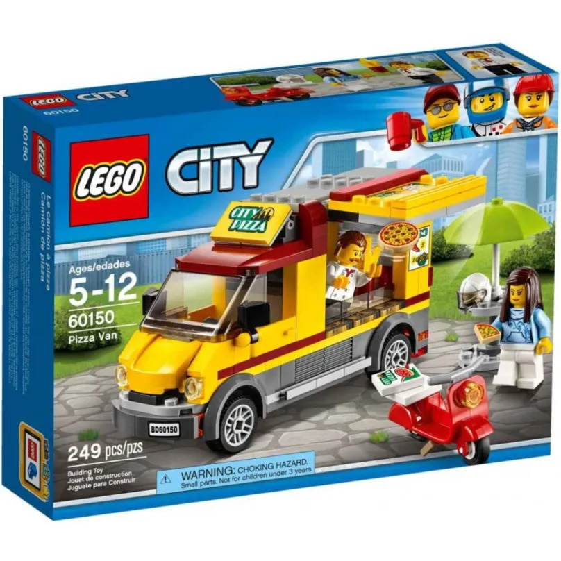 Stavebnica LEGO City 60150 Dodávka s pizzou, pre chlapcov, odporúčaný vek od 60 mesiacov,