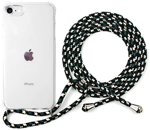 Kryt na mobil Epic Nake String Case iPhone 7/8 / SE - biela transparentná / čierno-biela